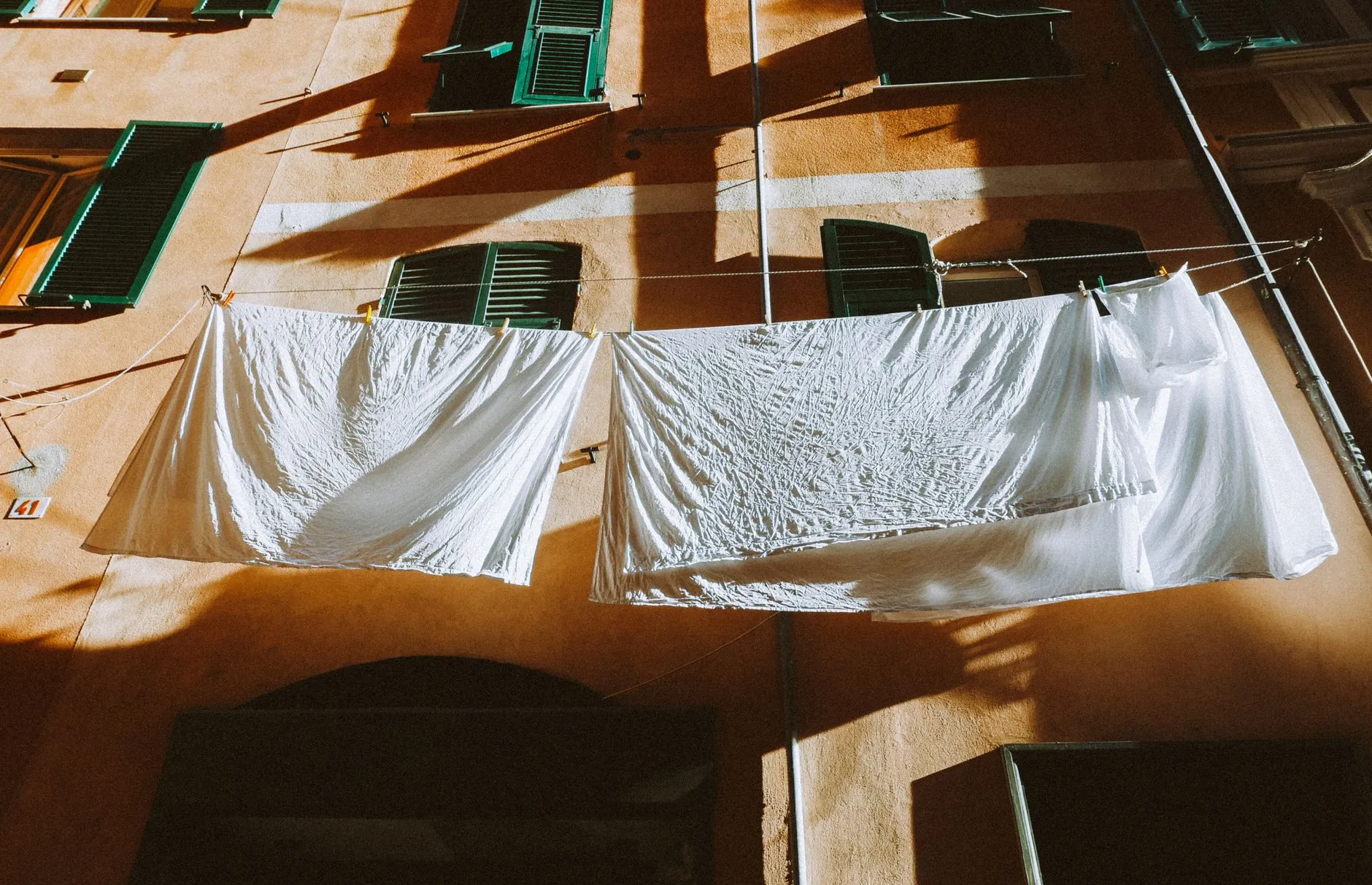 séchage de draps en microfibre