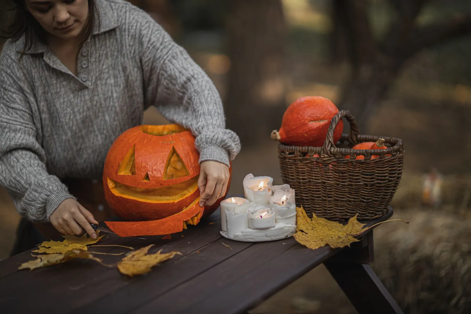 sculpture de citrouille d'Halloween